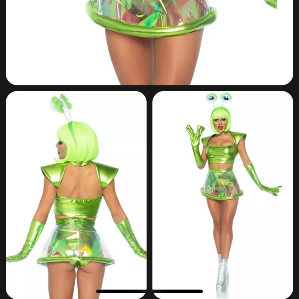 Beam me up babe alien costume size xs